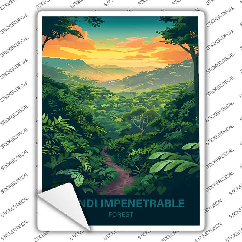 Bwindi Impenetrable Forest Novelty Rectangle Sticker Decal P-4563s