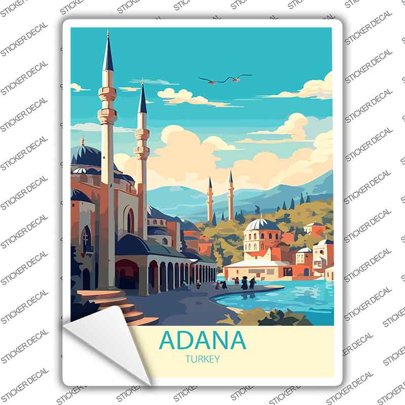 Adana Turkey Novelty Rectangle Sticker Decal P-4566s