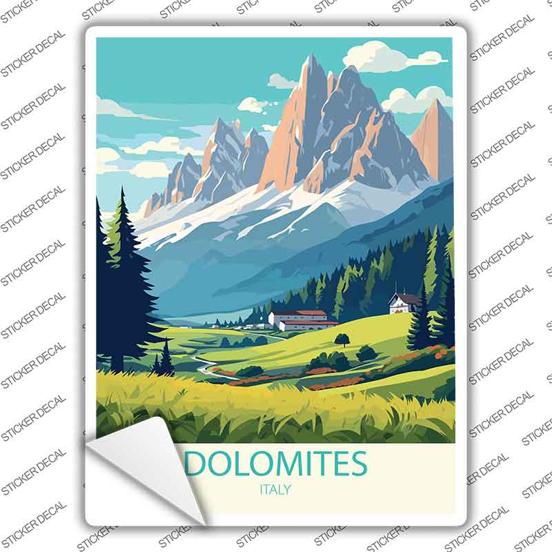 Dolomites Italy Novelty Rectangle Sticker Decal P-4573s