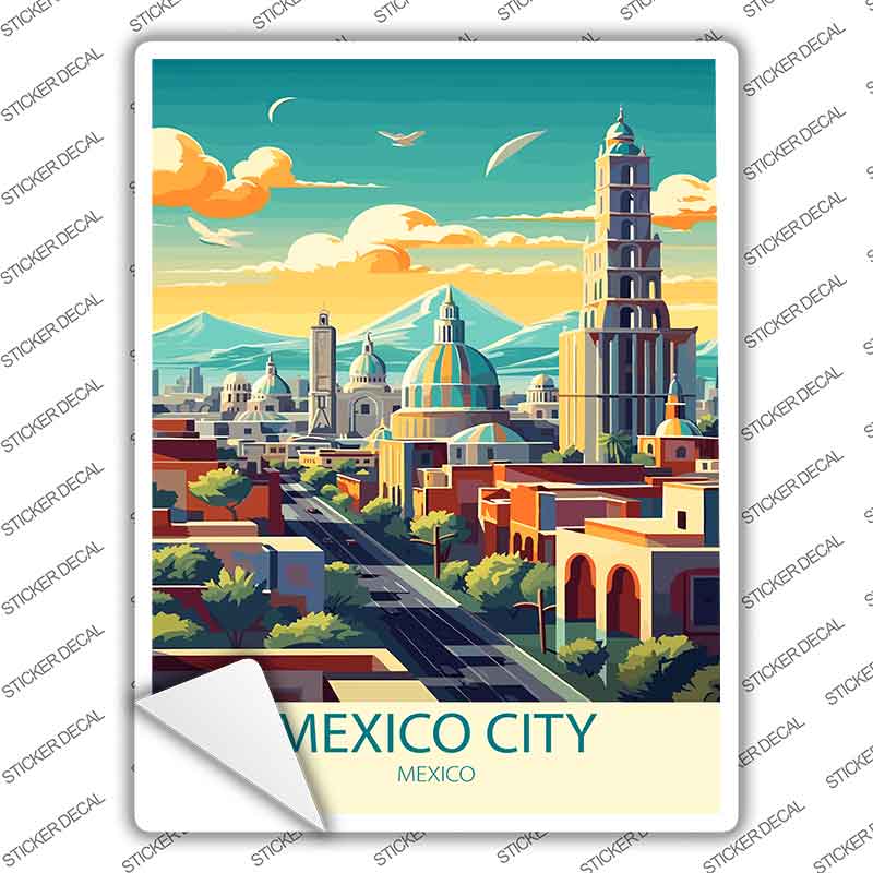 Mexico City Novelty Rectangle Sticker Decal P-4583s