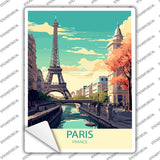 Paris France Novelty Rectangle Sticker Decal P-4589s