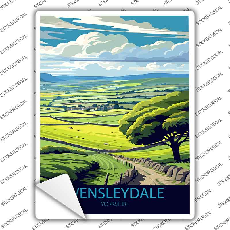 Wensleydale Yorkshire Novelty Rectangle Sticker Decal P-4595s