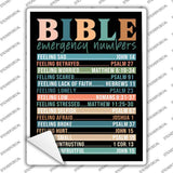 Bible Emergency Numbers Novelty Rectangle Sticker Decal P-4599s