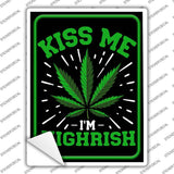Kiss Me Im Highirish Novelty Rectangle Sticker Decal P-4600s