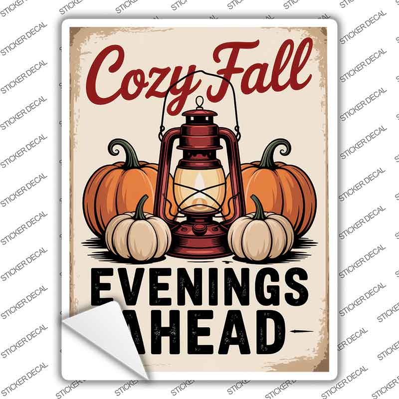 Cozy Fall Novelty Rectangle Sticker Decal P-4605s