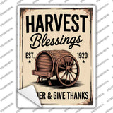 Harvest Blessings Novelty Rectangle Sticker Decal P-4607s