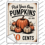 Pick Your Own Pumpkins Novelty Rectangle Sticker Decal P-4608s