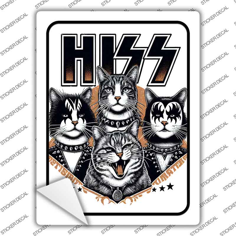 HISS Novelty Rectangle Sticker Decal P-4610s
