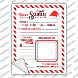 Dear Santa Novelty Rectangle Sticker Decal P-4616s