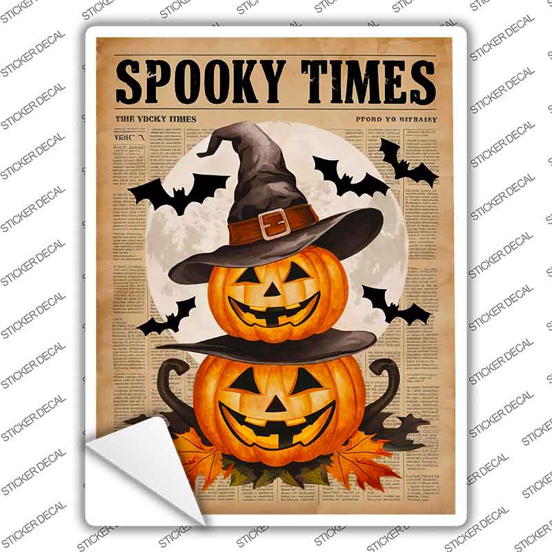 Spooky Times Novelty Rectangle Sticker Decal P-4629s