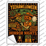 YeeHawlloween Novelty Rectangle Sticker Decal P-4643s
