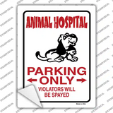 Animal Hospital Parking Novelty Rectangle Sticker Decal