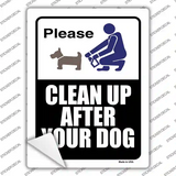 Clean After Your Dog Novelty Rectangle Sticker Decal