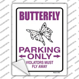 Butterfly Only Novelty Rectangle Sticker Decal