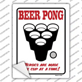 Beer Pong Novelty Rectangle Sticker Decal
