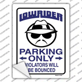 Lower Rider Parking Novelty Rectangle Sticker Decal