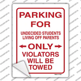For Undecided Students Novelty Rectangle Sticker Decal