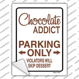 Chocolate Addict Only Novelty Rectangle Sticker Decal