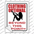 Clothing Optional Sexy Novelty Rectangle Sticker Decal