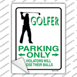 Golfer Only Male Novelty Rectangle Sticker Decal