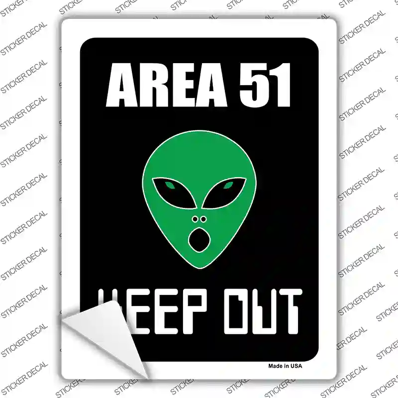 Area 51 Keep Out Novelty Rectangle Sticker Decal