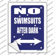 No Swimsuits After Dark Novelty Rectangle Sticker Decal
