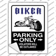 Biker Only Outlawed Novelty Rectangle Sticker Decal