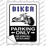 Biker Only Outlawed Novelty Rectangle Sticker Decal