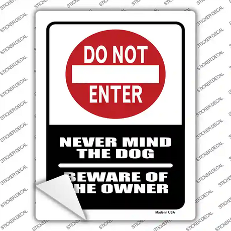 Do Not Enter Novelty Rectangle Sticker Decal