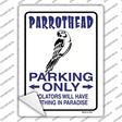Parrothead Parking Novelty Rectangle Sticker Decal