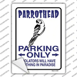 Parrothead Parking Novelty Rectangle Sticker Decal