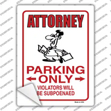 Attorney Parking Novelty Rectangle Sticker Decal