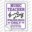 Music Note Teacher Parking Novelty Rectangle Sticker Decal