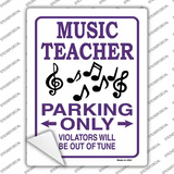Music Note Teacher Parking Novelty Rectangle Sticker Decal