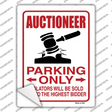 Auctioneer Parking Novelty Rectangle Sticker Decal