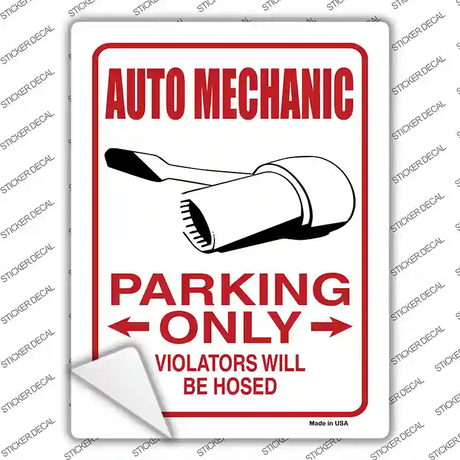 Auto Mechanic Only Novelty Rectangle Sticker Decal