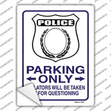 Police Only Novelty Rectangle Sticker Decal