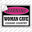 Woman Cave Cougar Country Novelty Rectangle Sticker Decal