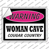 Woman Cave Cougar Country Novelty Rectangle Sticker Decal