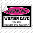 Woman Cave Girls Only Novelty Rectangle Sticker Decal