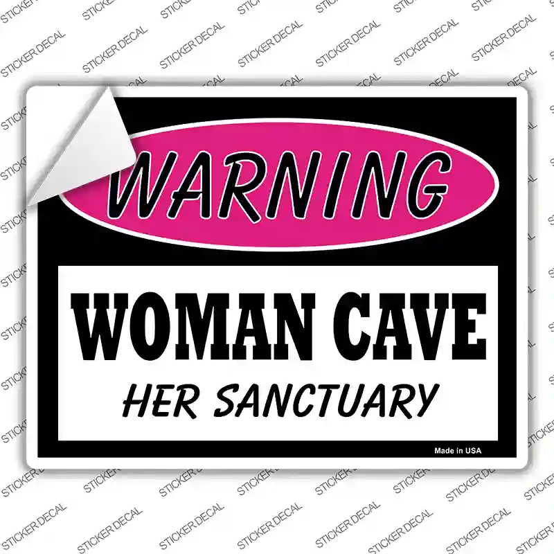 Woman Cave Her Sanctuary Novelty Rectangle Sticker Decal