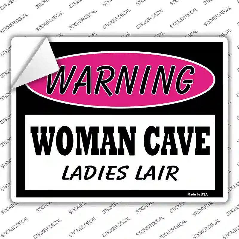 Woman Cave Ladies Lair Novelty Rectangle Sticker Decal