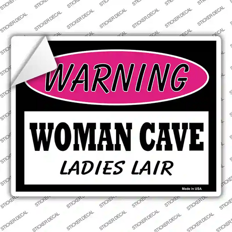 Woman Cave Ladies Lair Novelty Rectangle Sticker Decal