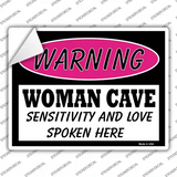 Woman Cave Sensitivity And Love Novelty Rectangle Sticker Decal