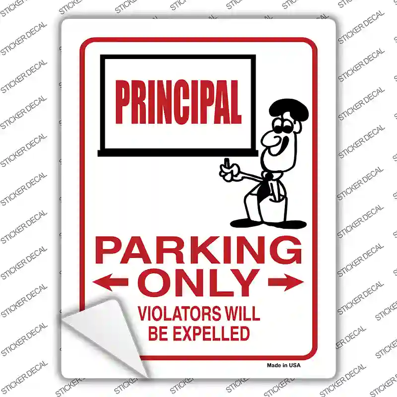 Principal Only Novelty Rectangle Sticker Decal