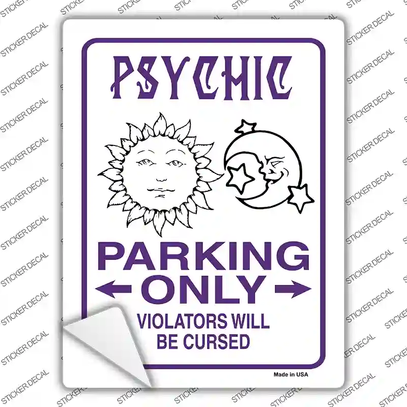 Psychic Only Novelty Rectangle Sticker Decal