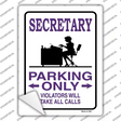 Secretary Only Novelty Rectangle Sticker Decal