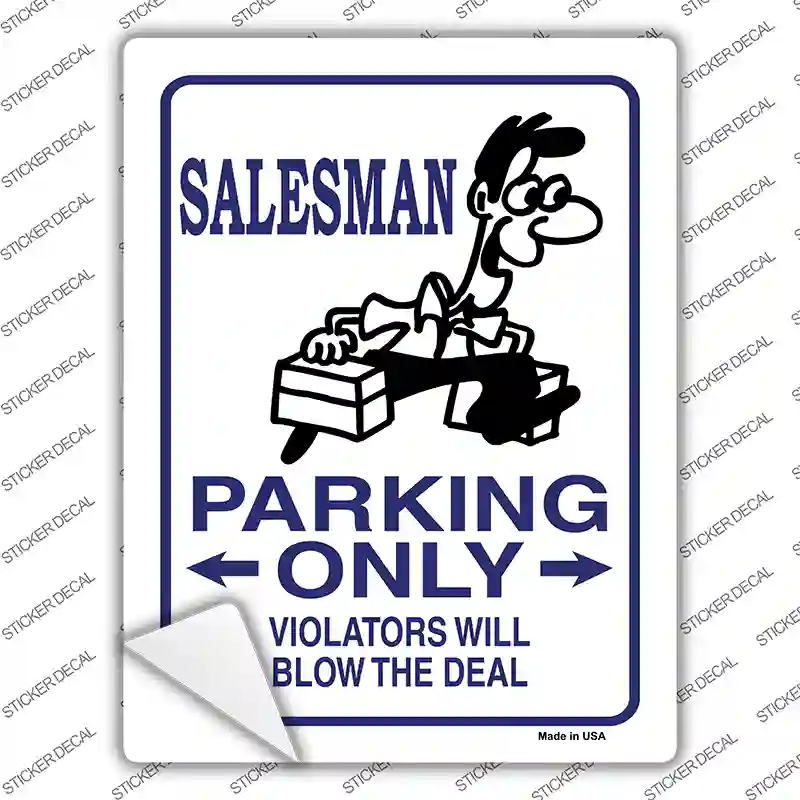 Salesman Only Novelty Rectangle Sticker Decal
