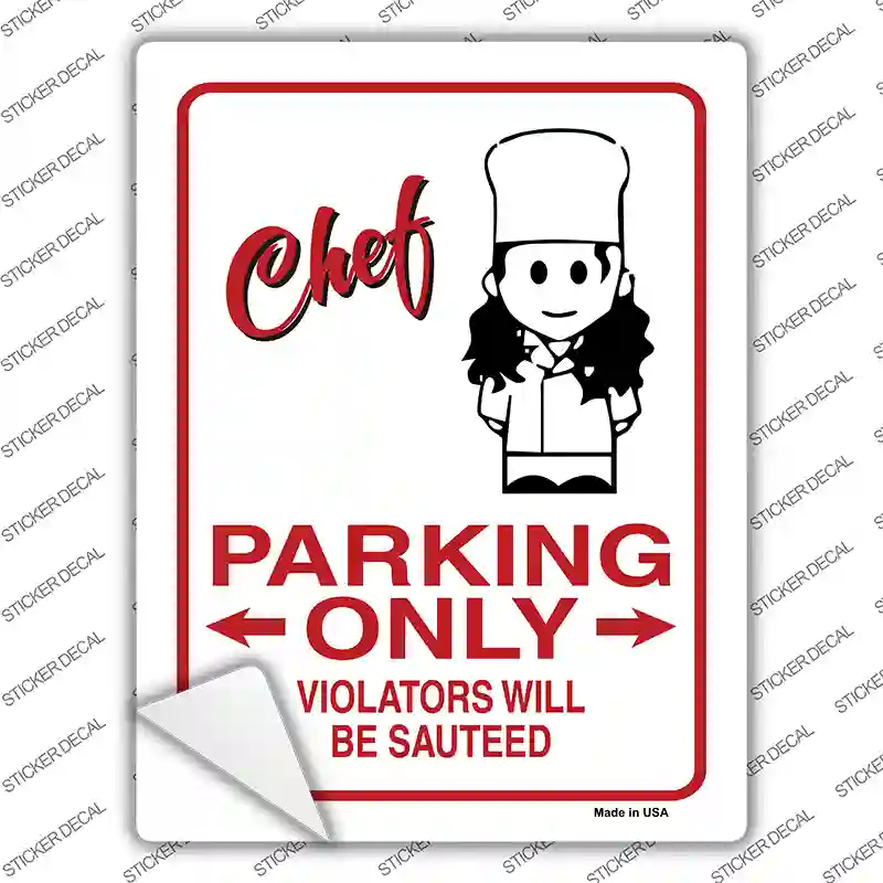 Chef Only Violators Novelty Rectangle Sticker Decal