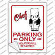 Chef Only Violators Novelty Rectangle Sticker Decal